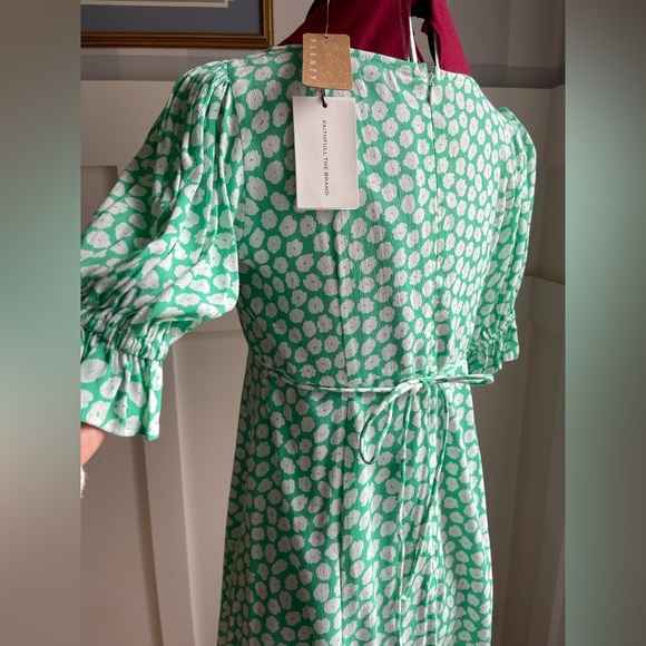 Faithfull the Brand Green and White Dress Size XS - Picture 6 of 8